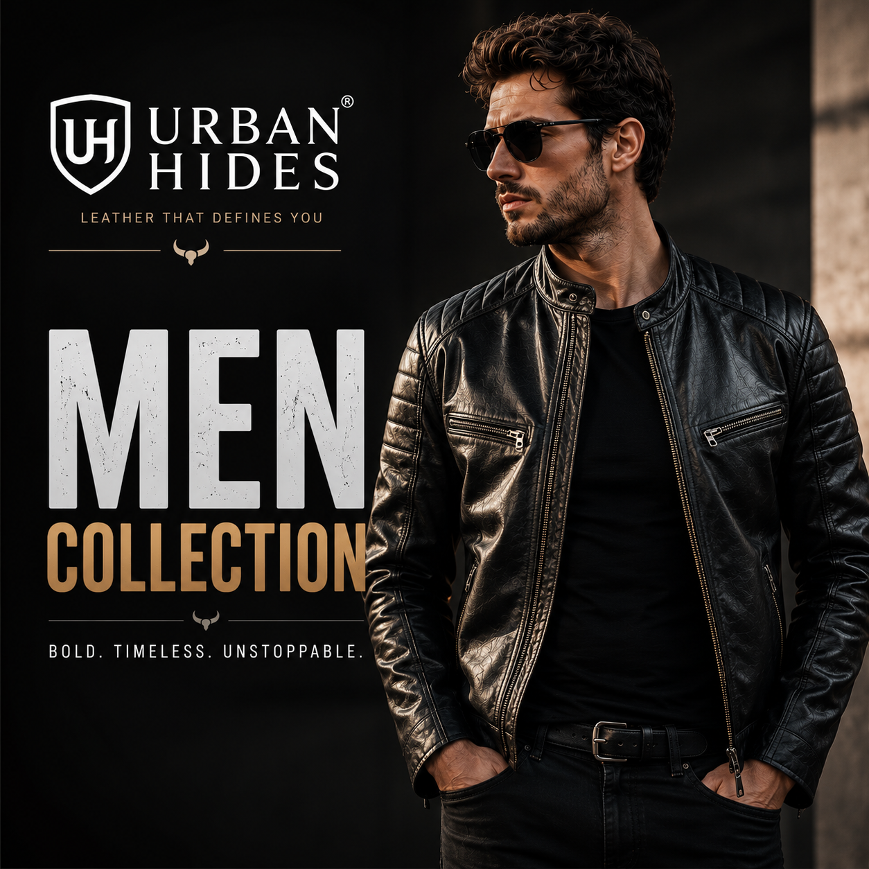 Upgrade your wardrobe with Urban Hides' premium men's leather collection. Explore handcrafted genuine leather jackets, custom-made designs, and timeless styles built for comfort, durability, and everyday sophistication.