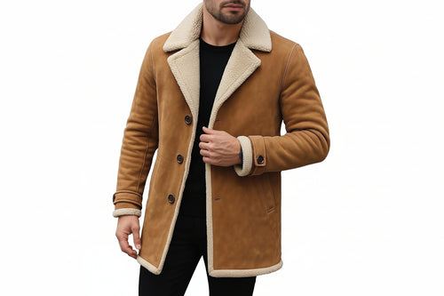 Apex Crest Minimalist Genuine Suede Long Leather Coat for Men – premium minimalist suede leather coat by Urbanhides, designed for timeless men’s fashion in the UK, USA and Australia.