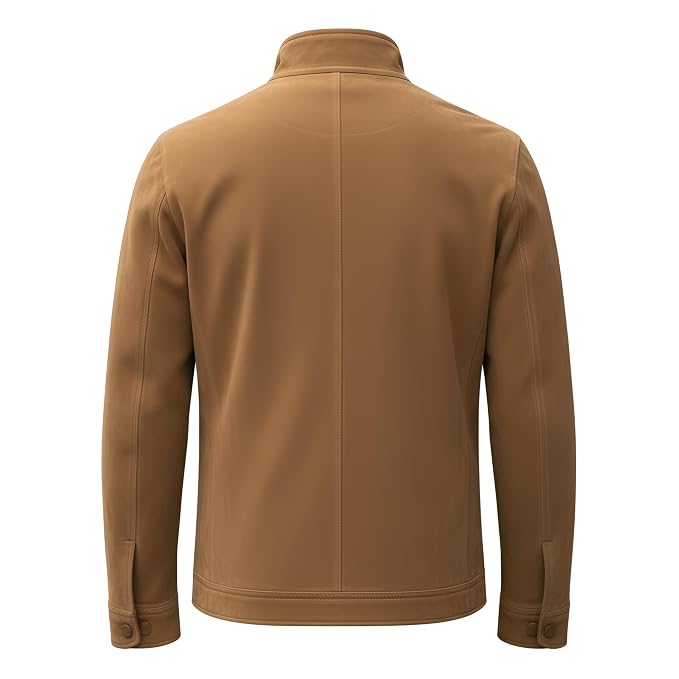 Apex Rider Prime Line Suede Leather Jacket for Men back, premium genuine suede leather biker-style jacket with a modern fit, available for UK, USA and Australia.