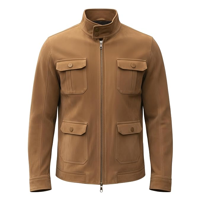 Apex Rider Prime Line Suede Leather Jacket for Men front, premium genuine suede leather biker-style jacket with a modern fit, available for UK, USA and Australia.