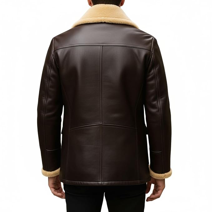 Artisan Pelt vintage dark brown long leather coat for men back by UrbanHides, designed for customers in the UK, USA and Australia