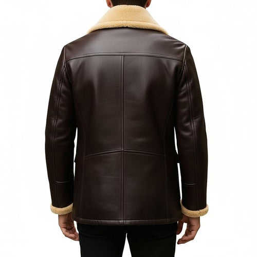 Artisan Pelt vintage dark brown long leather coat for men back by UrbanHides, designed for customers in the UK, USA and Australia