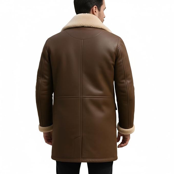 Baron Grain full length genuine leather duster coat for men back by UrbanHides, designed for customers in the UK, USA and Australia.