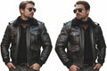 Blaze Throttle men's black lambskin leather biker jacket featuring a black fur collar, shoulder epaulets, 4 cargo flap pockets, silver zip closure, and custom made-to-measure fitting across the UK, USA, and Australia.