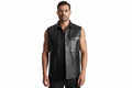 Dark Mantle Motorcycle Club Style Genuine Leather Vest for Men – Custom Biker Leather Apparel by UrbanHides for UK, USA & Australia