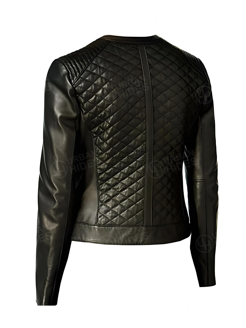 Diamond Edge Leather Jacket by UrbanHides made from premium genuine leather with a tailored fit, handcrafted quality, custom sizing, and worldwide shipping.