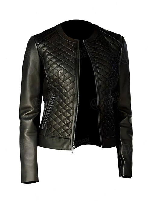 Diamond Edge Leather Jacket by UrbanHides made from premium genuine leather with a tailored fit, handcrafted quality, custom sizing, and worldwide shipping.