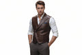Drift Pelt High Fashion Genuine Men’s Leather Vest by UrbanHides, premium genuine leather vest for men in the UK, USA and Australia.