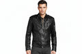 Men's Dusty Trail genuine real soft lambskin leather biker jacket in washed vintage black featuring a snap-button mandarin stand collar, shoulder epaulets, full-length front silver zipper closure, sloped zip chest pocket, upper arm zipper pocket, dual side hand pockets, tailored slim fit, and custom made-to-measure tailoring available worldwide.
