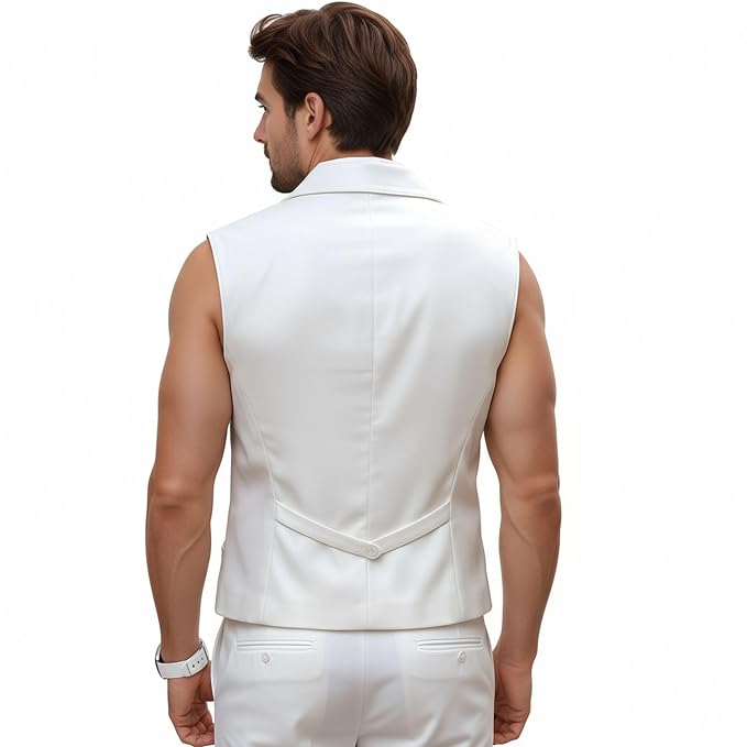 Forge Line Urban Style Premium Men’s Leather Vest Back– premium urban men’s leather vest by Urbanhides, designed for stylish everyday wear in the UK, USA and Australia.