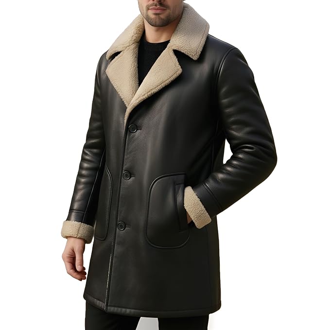 Leather Court Elegant Formal Wear Coat for Men