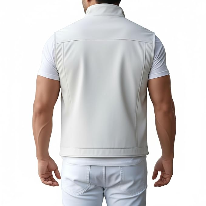 Prestige Mantle Slim Fit Biker Style Leather Vest for Men – premium slim-fit biker leather vest by Urbanhides, designed for stylish riders and modern men in the UK, USA and Australia.