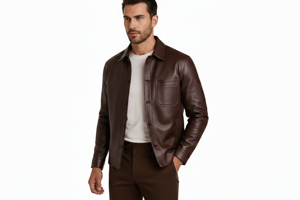 Shadow Rider Signature Edge Men's Lambskin Leather Bomber Jacket Front View – Premium Genuine Lambskin Leather Bomber Jacket by UrbanHides with Classic Zip Closure, Luxury Black Leather Outerwear for Men
