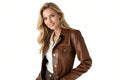 Shadowhide women's chestnut brown genuine soft lambskin real leather jacket featuring a fold-down collar, asymmetrical zip closure with snap-button placket, single chest flap pocket, side welt pockets, long fitted sleeves, and custom made-to-measure fitting across the UK, USA, and Australia.
