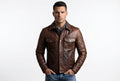 Storm Wolf Crown Real Leather Slim Cut Jacket