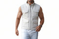Velvet Crest Button Closure Genuine Leather Vest for Men – premium genuine leather vest with classic button closure by Urbanhides, designed for men in the UK, USA and Australia.