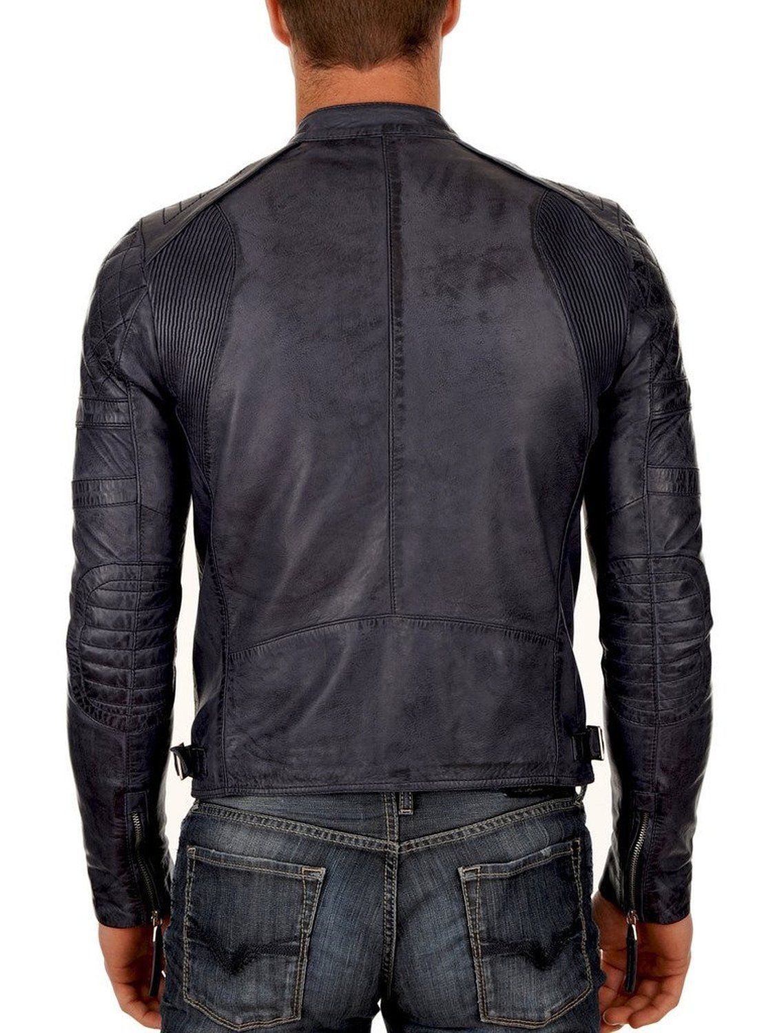 Urbanhides Men’s Leather Biker Jacket