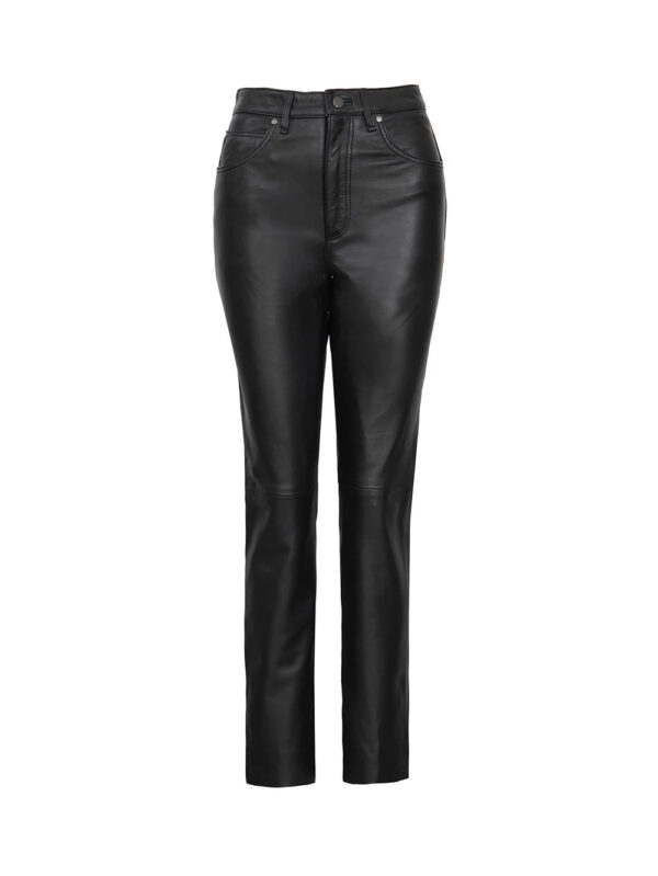 Amara Elevate High-Waist Leather Pants Front