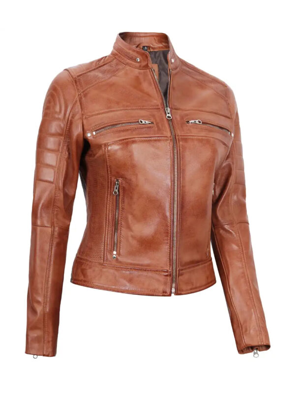 Classic Glide Women's Leather Jacket Front