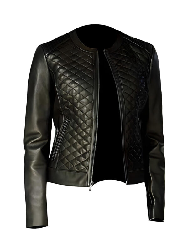 Classic Moto Leather Jacket Front