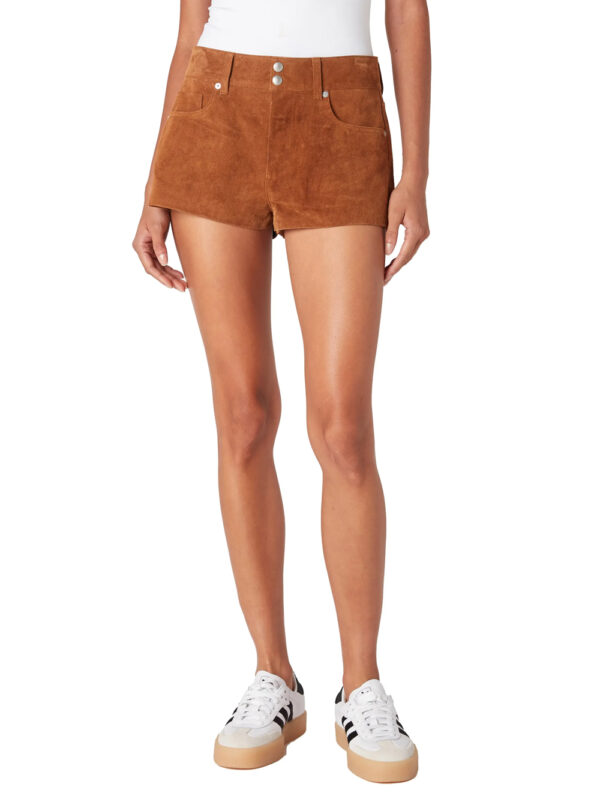 Hot Suede High-Rise Shorts for Bold Statements Front