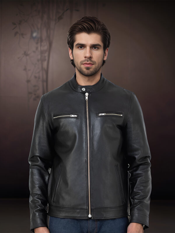 Urbanhides AeroGlide Leather Jacket for Men Custom Made Front